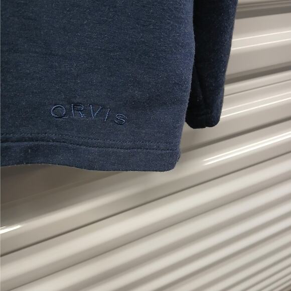 Orvis Men's Pullover Shirt Size XL Blue Long Sleeve Stretch Casual Sweater - Picture 4 of 7
